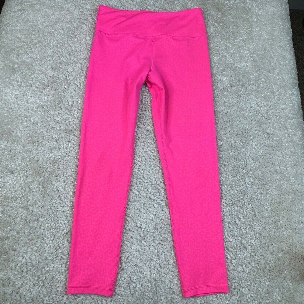 Zyia Hot Pink Leopard Light N Tight Hi Rise 7/8 Legging - Picture 2 of 11